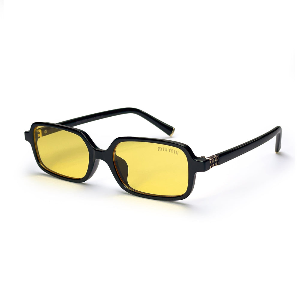Miu Miu MU 11ZS Sunglasses – Women's Yellow Tinted Frame
