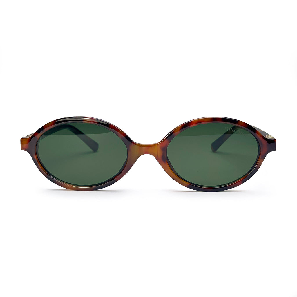 Miu Miu Sunglasses – Women's Green Tinted Frame