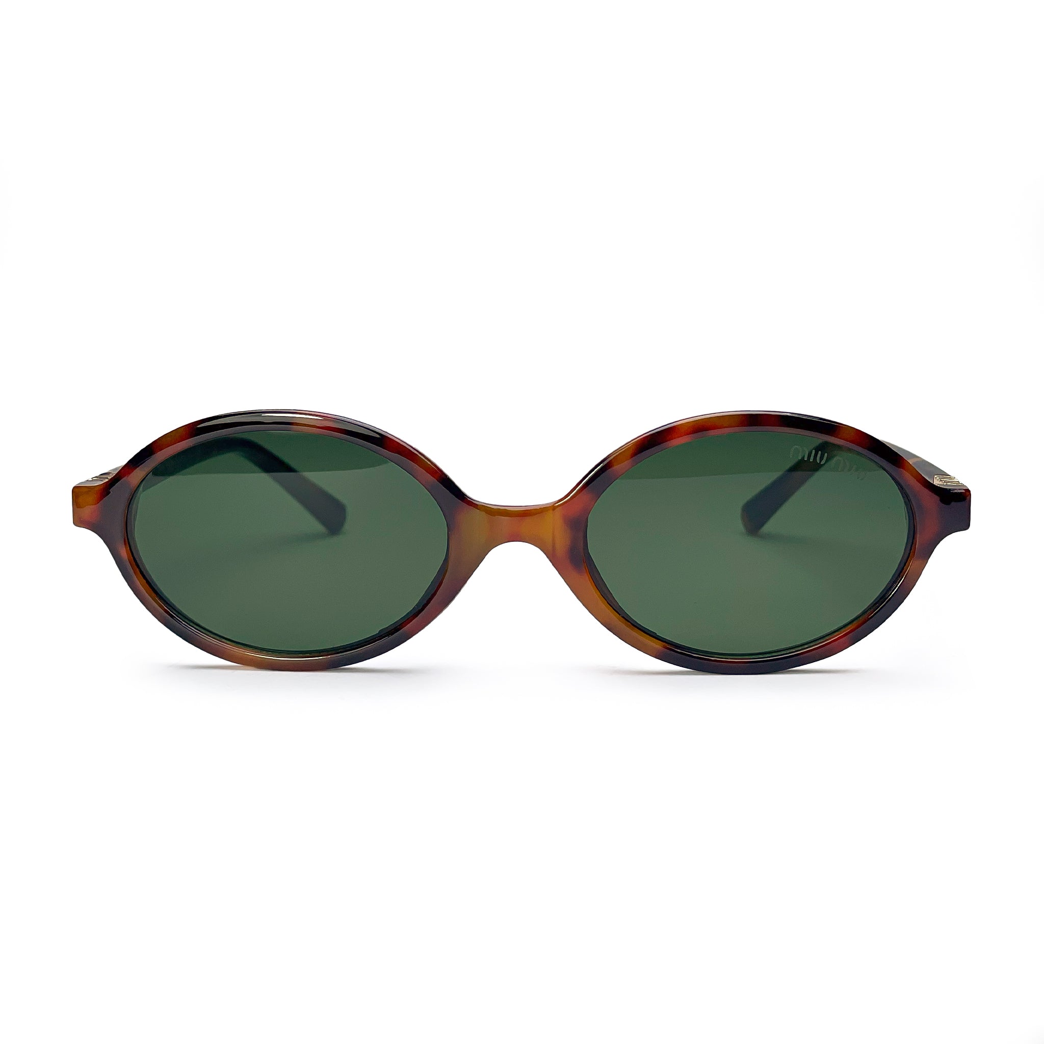 Miu Miu Sunglasses – Women's Green Tinted Frame