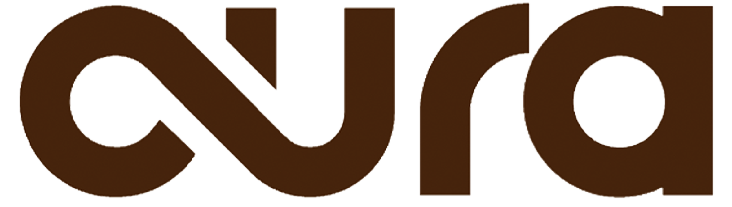 Minimalist brown 'oura' text logo with rounded, modern typography on a transparent background